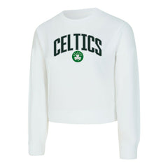 NBA - Boston Celtics Concepts Sport Women's Laney Chenille Cropped Long Sleeve T-Shirt - White