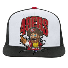 San Francisco 49ers Youth Team Mascot Snapback Hat White - Mitchell & Ness