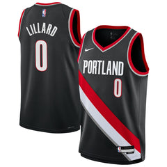 Nike - Damian Lillard Portland Trail Blazers Youth Swingman Jersey - Icon Edition - Black