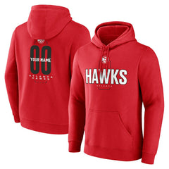 NBA - Atlanta Hawks Center Court Name & Number Custom Hoodie - Red