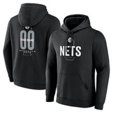 NBA - Brooklyn Nets Center Court Name & Number Custom Hoodie - Black
