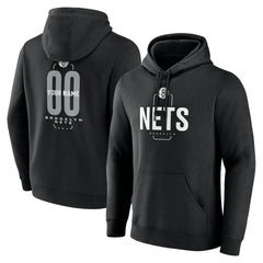 NBA - Brooklyn Nets Center Court Name & Number Custom Hoodie - Black