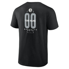 NBA - Brooklyn Nets Center Court Name & Number Custom T-Shirt - Black