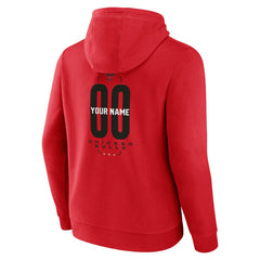NBA - Chicago Bulls Center Court Name & Number Custom Hoodie - Red