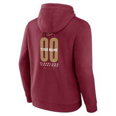 NBA - Cleveland Cavaliers Center Court Name & Number Custom Hoodie - Wine