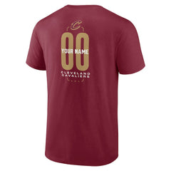 NBA - Cleveland Cavaliers Center Court Name & Number Custom T-Shirt - Wine