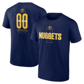 NBA - Denver Nuggets Center Court Name & Number Custom T-Shirt - Navy