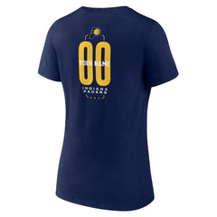 NBA - Indiana Pacers Women's Center Court Name & Number Custom V-Neck T-Shirt - Navy