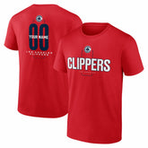 NBA - LA Clippers Center Court Name & Number Custom T-Shirt - Red