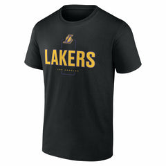 NBA - Los Angeles Lakers Center Court Name & Number Custom T-Shirt - Black