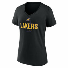 NBA - Los Angeles Lakers Women's Center Court Name & Number Custom V-Neck T-Shirt - Black
