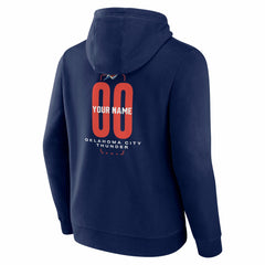 NBA - Oklahoma City Thunder Center Court Name & Number Custom Hoodie - Navy