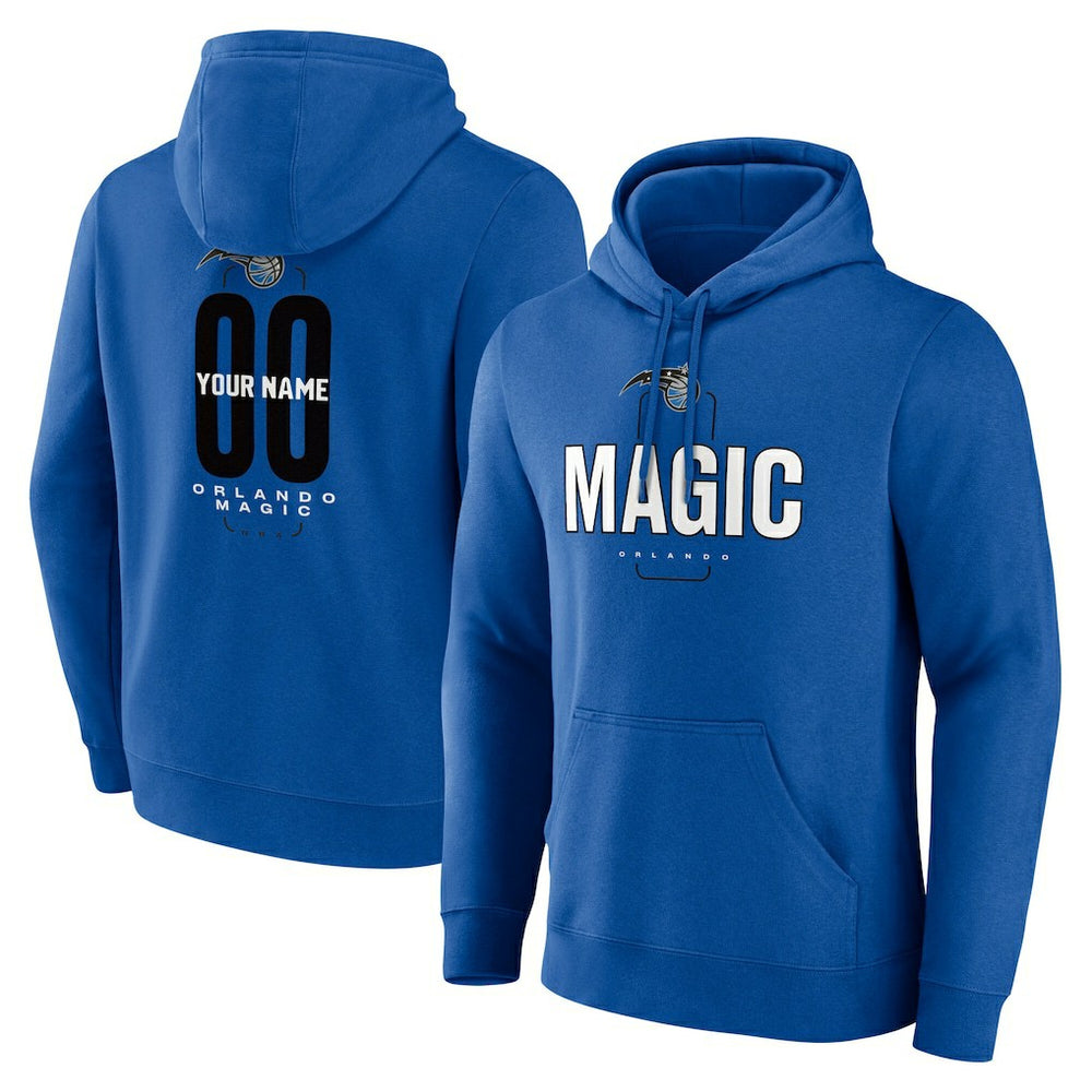 NBA - Orlando Magic Center Court Name & Number Custom Hoodie - Blue