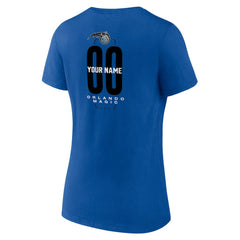 NBA - Orlando Magic Women's Center Court Name & Number Custom V-Neck T-Shirt - Blue