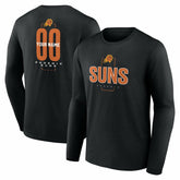 NBA - Phoenix Suns Center Court Name & Number Custom Long Sleeve T-Shirt - Black