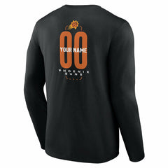 NBA - Phoenix Suns Center Court Name & Number Custom Long Sleeve T-Shirt - Black