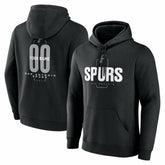 NBA - San Antonio Spurs Center Court Name & Number Custom Hoodie - Black