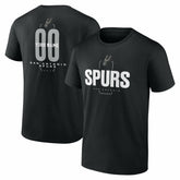 NBA - San Antonio Spurs Center Court Name & Number Custom T-Shirt - Black
