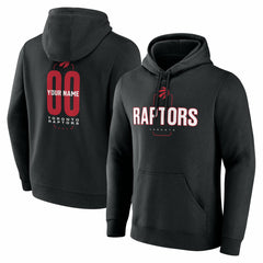 NBA - Toronto Raptors Center Court Name & Number Custom Hoodie - Black