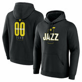 NBA - Utah Jazz Center Court Name & Number Custom Hoodie - Black