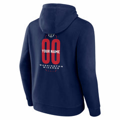 NBA - Washington Wizards Center Court Name & Number Custom Hoodie - Navy