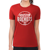 NBA - Houston Rockets G-III 4Her by Carl Banks Women's Super-Slim Lightweight Pinstripe Circle Graphic T-Shirt - Red