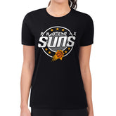 NBA - Phoenix Suns G-III 4Her by Carl Banks Women's Super-Slim Lightweight Pinstripe Circle Graphic T-Shirt - Black