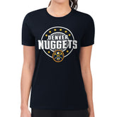 NBA - Denver Nuggets G-III 4Her by Carl Banks Women's Super-Slim Lightweight Pinstripe Circle Graphic T-Shirt - Navy