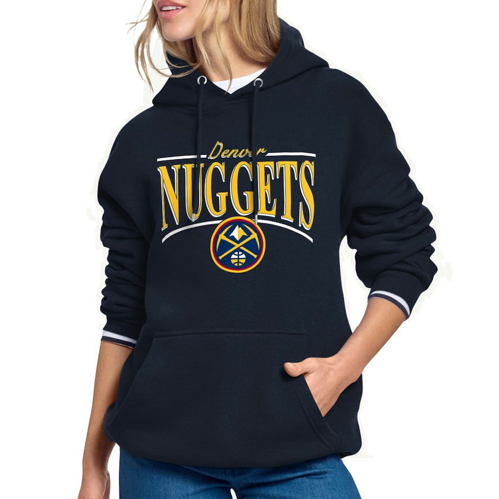 NBA - Denver Nuggets Starter Women's Arch Stripe Fleece Hoodie - Navy