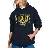 NBA - Denver Nuggets Starter Women's Arch Stripe Fleece Hoodie - Navy