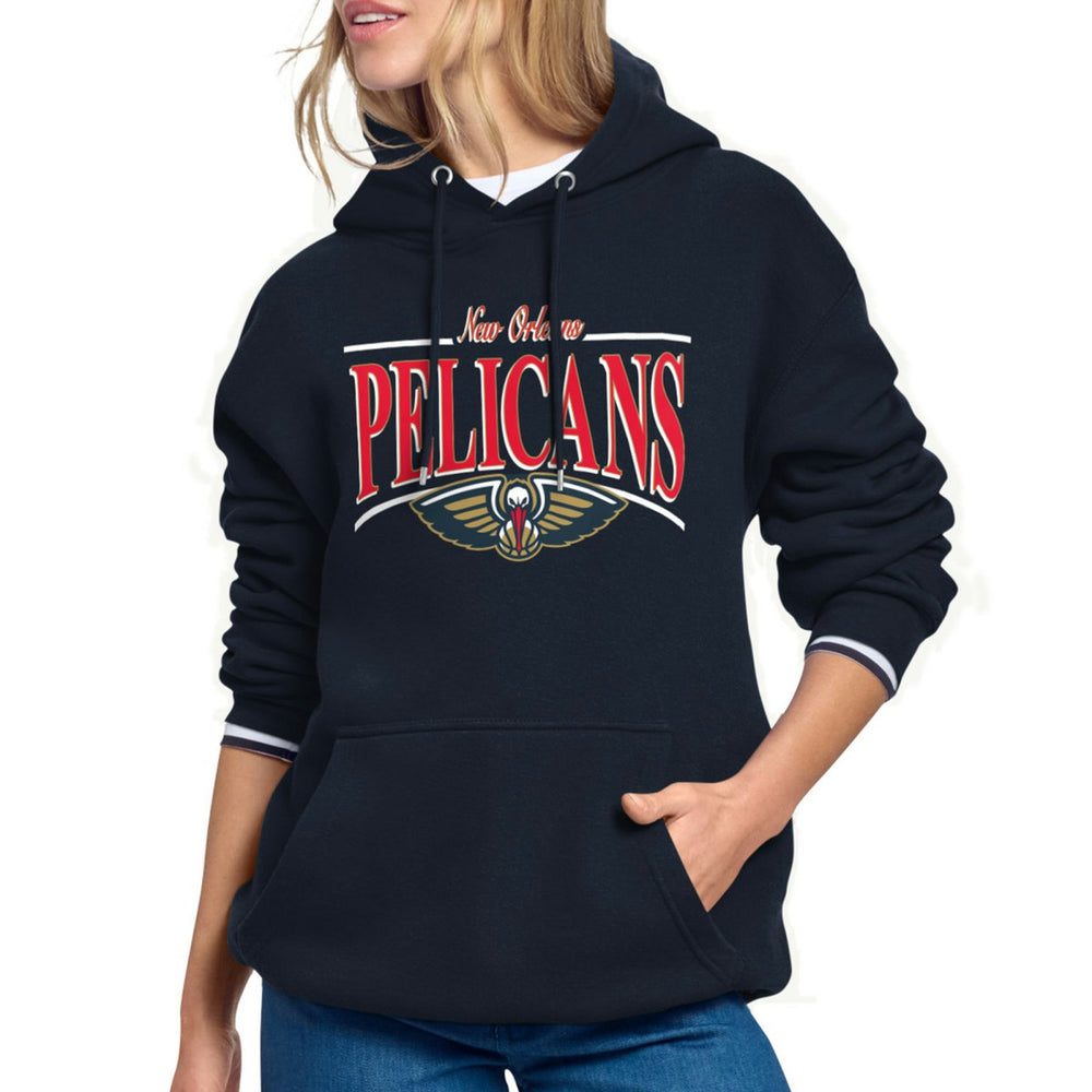 NBA - New Orleans Pelicans Starter Women's Arch Stripe Fleece Hoodie - Navy
