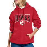 NBA - Atlanta Hawks Starter Women's Arch Stripe Fleece Hoodie - Red