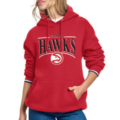 NBA - Atlanta Hawks Starter Women's Arch Stripe Fleece Hoodie - Red