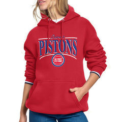 NBA - Detroit Pistons Starter Women's Arch Stripe Fleece Hoodie - Red