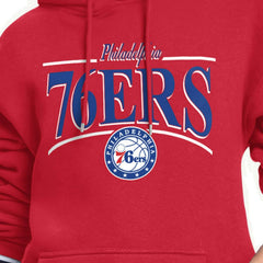 NBA - Philadelphia 76ers Starter Women's Arch Stripe Fleece Hoodie - Red