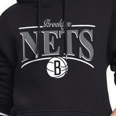 NBA - Brooklyn Nets Starter Women's Arch Stripe Fleece Hoodie - Black