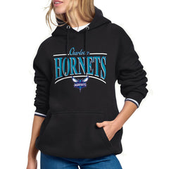 NBA - Charlotte Hornets Starter Women's Arch Stripe Fleece Hoodie - Black