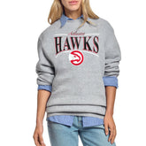 NBA - Atlanta Hawks Starter Women's Arch Stripe Fleece Crewneck Sweatshirt - Gray
