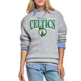 NBA - Boston Celtics Starter Women's Arch Stripe Fleece Crewneck Sweatshirt - Gray