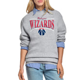 NBA - Washington Wizards Starter Women's Arch Stripe Fleece Crewneck Sweatshirt - Gray