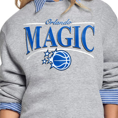 NBA - Orlando Magic Starter Women's Arch Stripe Fleece Crewneck Sweatshirt - Gray