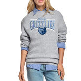 NBA - Memphis Grizzlies Starter Women's Arch Stripe Fleece Crewneck Sweatshirt - Gray