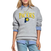 NBA - Indiana Pacers Starter Women's Arch Stripe Fleece Crewneck Sweatshirt - Gray