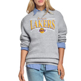 NBA - Los Angeles Lakers Starter Women's Arch Stripe Fleece Crewneck Sweatshirt - Gray
