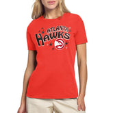 NBA - Atlanta Hawks Starter Women's Fireworks T-Shirt - Red