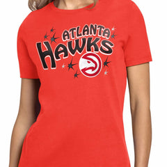 NBA - Atlanta Hawks Starter Women's Fireworks T-Shirt - Red