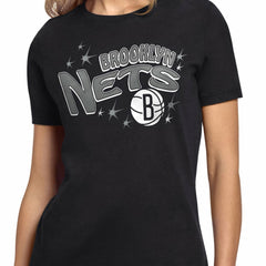 NBA - Brooklyn Nets Starter Women's Fireworks T-Shirt - Black