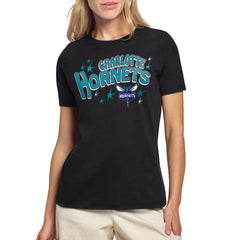 NBA - Charlotte Hornets Starter Women's Fireworks T-Shirt - Black