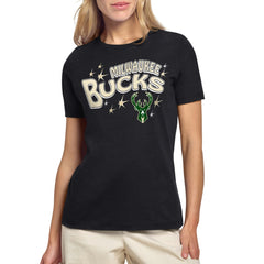 NBA - Milwaukee Bucks Starter Women's Fireworks T-Shirt - Black
