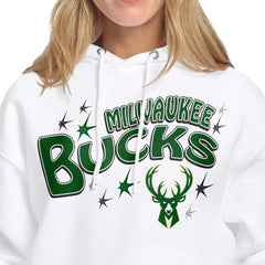 NBA - Milwaukee Bucks Starter Women's Fireworks Fleece Hoodie - White
